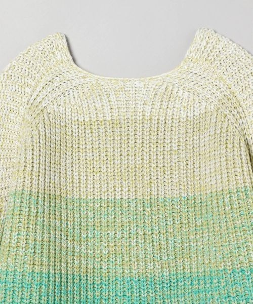 JEANASIS（ジーナシス）の「3GマルチカラーボーダーVカーディガン/186140（カーディガン/ボレロ・レディース・グリーン系その他/オレンジ系その他/マルチ・FREE）」の17枚目の写真