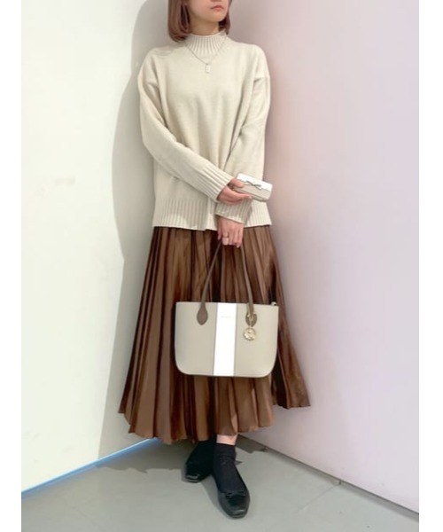 & chouette(アンドシュエット)の「シンプル センターライントートバッグ(ハンドバッグ・レディース・グレー/オフホワイト/ピンクベージュ/ブラック・FREE)」の22枚目の写真