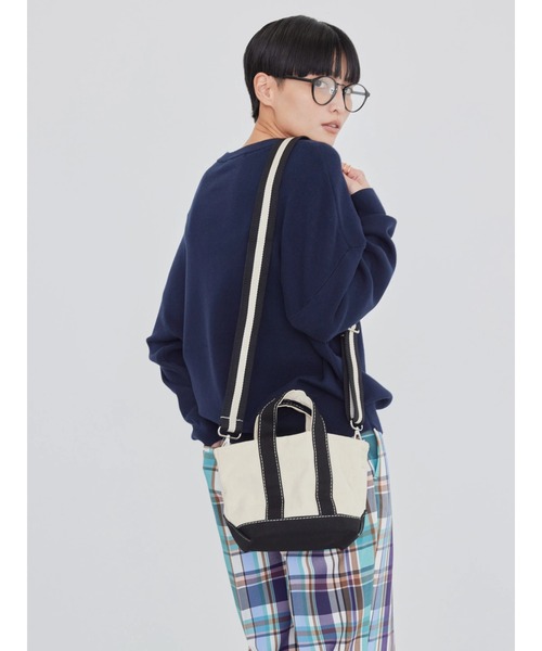 AMERICAN HOLIC（アメリカンホリック）の「キャンバスミニショルダーBAG（ショルダーバッグ・レディース・アイボリー/ブラック・FREE）」の5枚目の写真