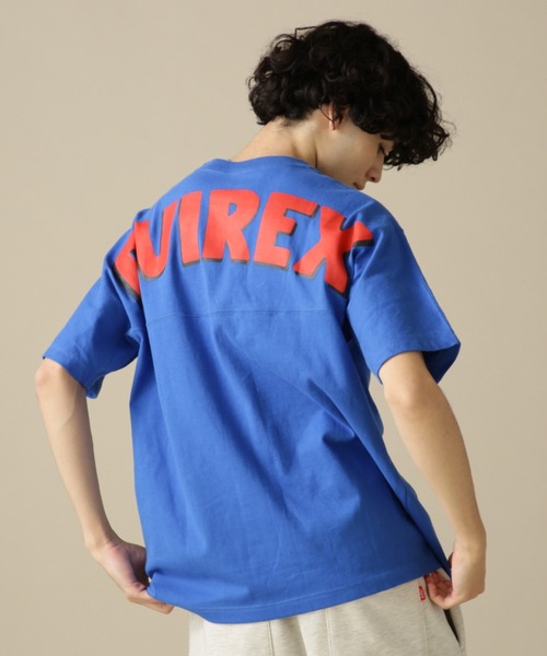 AVIREX(アヴィレックス)の「BIG LOGO CREW NECK T-SHIRT / ビッグロゴ クルーネック Tシャツ / AVIREX / アヴィレックス(Tシャツ/カットソー・メンズ・イエロー/ホワイト/ライトグレー/ロイヤルブルー/グリーン・MEDIUM/LARGE/X-LARGE/XX-LARGE/XL/M/L/2XL)」の1枚目の写真