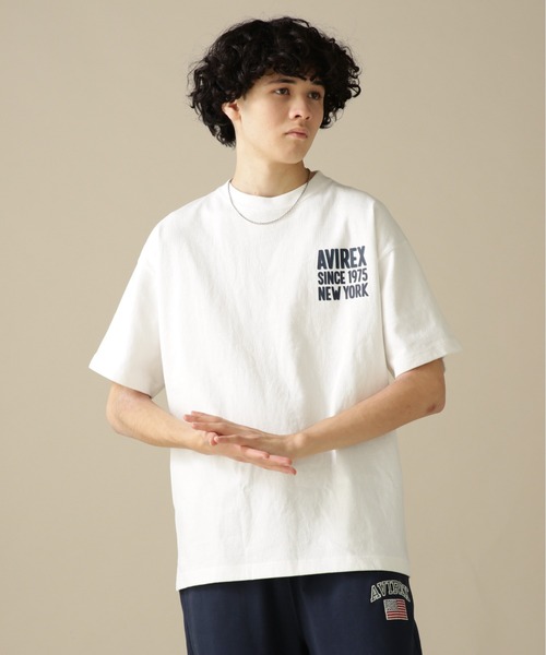 AVIREX(アヴィレックス)の「BIG LOGO CREW NECK T-SHIRT / ビッグロゴ クルーネック Tシャツ / AVIREX / アヴィレックス(Tシャツ/カットソー・メンズ・イエロー/ホワイト/ライトグレー/ロイヤルブルー/グリーン・MEDIUM/LARGE/X-LARGE/XX-LARGE/XL/M/L/2XL)」の6枚目の写真