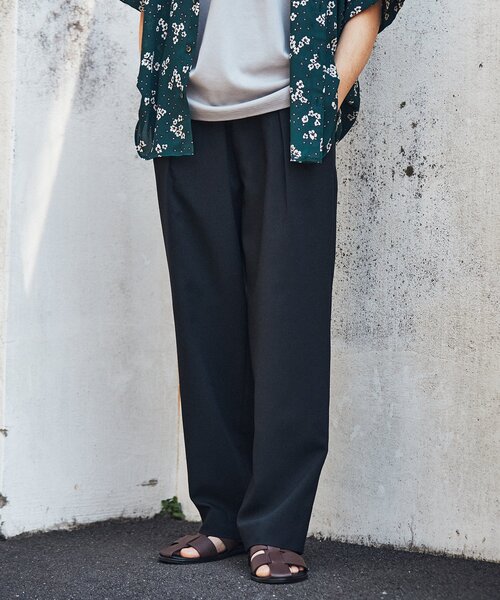 EDIFICE（エディフィス）の「【LA BOUCLE / ラブークル】1タック イージーパンツ（スラブ オックス）（その他パンツ・メンズ・イエロー/ブラウン系その他/アイボリー/ブラック/ブルー・1/2/3）」の8枚目の写真