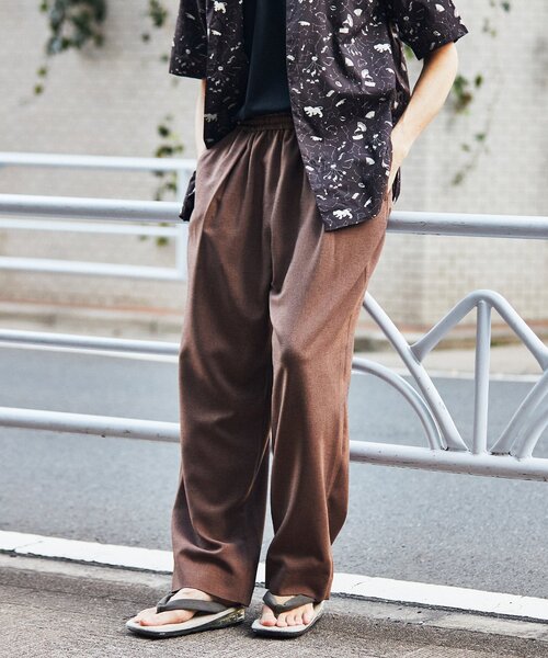EDIFICE（エディフィス）の「【LA BOUCLE / ラブークル】1タック イージーパンツ（スラブ オックス）（その他パンツ・メンズ・イエロー/ブラウン系その他/アイボリー/ブラック/ブルー・1/2/3）」の11枚目の写真