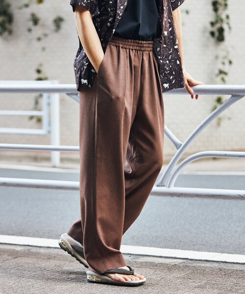 EDIFICE（エディフィス）の「【LA BOUCLE / ラブークル】1タック イージーパンツ（スラブ オックス）（その他パンツ・メンズ・イエロー/ブラウン系その他/アイボリー/ブラック/ブルー・1/2/3）」の12枚目の写真