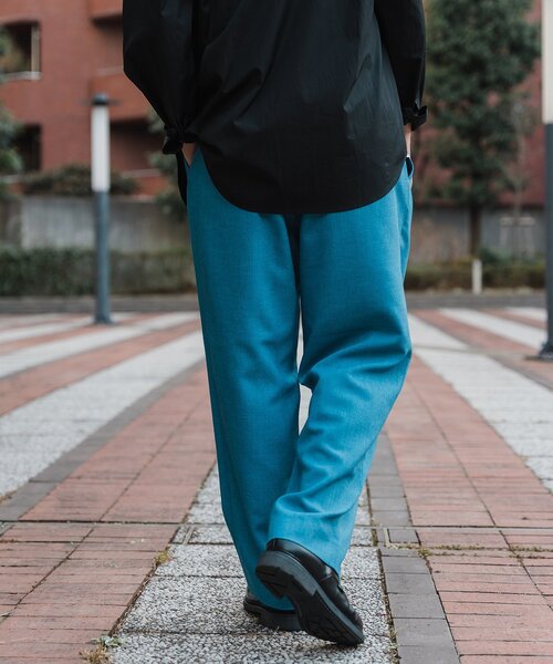 EDIFICE（エディフィス）の「【LA BOUCLE / ラブークル】1タック イージーパンツ（スラブ オックス）（その他パンツ・メンズ・イエロー/ブラウン系その他/アイボリー/ブラック/ブルー・1/2/3）」の22枚目の写真