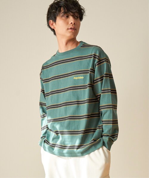 VENCEEXCHANGE(ヴァンスエクスチェンジ)の「マルチボーダーTシャツ(Tシャツ/カットソー・メンズ・ホワイト/ブラック/グリーン・L/M)」の17枚目の写真