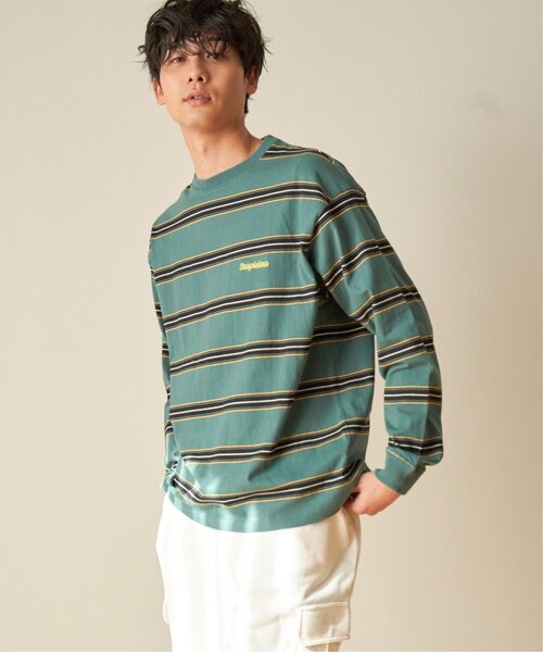 VENCEEXCHANGE(ヴァンスエクスチェンジ)の「マルチボーダーTシャツ(Tシャツ/カットソー・メンズ・ホワイト/ブラック/グリーン・L/M)」の21枚目の写真