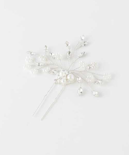 SMELLY（スメリー）の「パールフラワービジューUピン（ヘアピン・レディース・ホワイト系その他・-）」の3枚目の写真