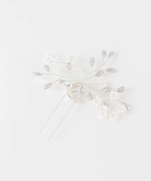SMELLY（スメリー）の「パールフラワービジューUピン（ヘアピン・レディース・ホワイト系その他・-）」の2枚目の写真