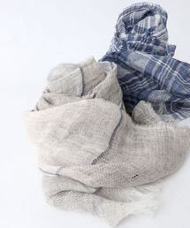 NOLLEY'S goodman | 【PAOLO MARIANI/パオロ・マリアーニ】別注リネンチェックストール(ストール/ショール)