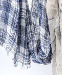 NOLLEY'S goodman | 【PAOLO MARIANI/パオロ・マリアーニ】別注リネンチェックストール(ストール/ショール)