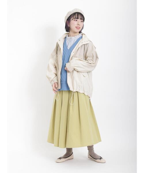 Samansa Mos2（サマンサ モスモス）の「配色マウンテンパーカー（ブルゾン・レディース・ベージュ/ネイビー/カーキ/ピンク/イエロー・ﾌﾘ-）」の11枚目の写真