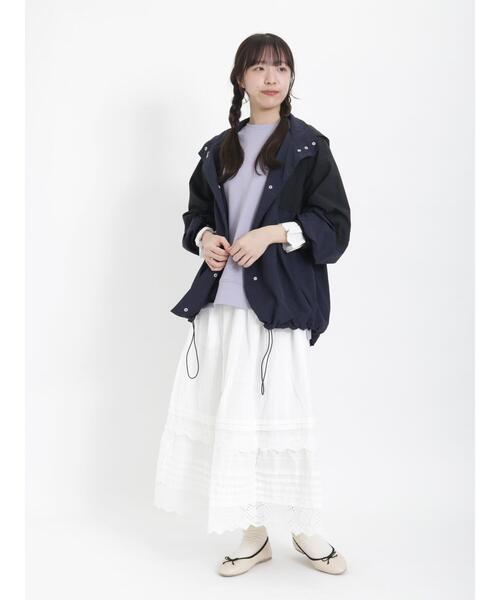 Samansa Mos2（サマンサ モスモス）の「配色マウンテンパーカー（ブルゾン・レディース・ベージュ/ネイビー/カーキ/ピンク/イエロー・ﾌﾘ-）」の13枚目の写真