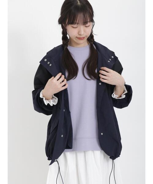 Samansa Mos2（サマンサ モスモス）の「配色マウンテンパーカー（ブルゾン・レディース・ベージュ/ネイビー/カーキ/ピンク/イエロー・ﾌﾘ-）」の15枚目の写真