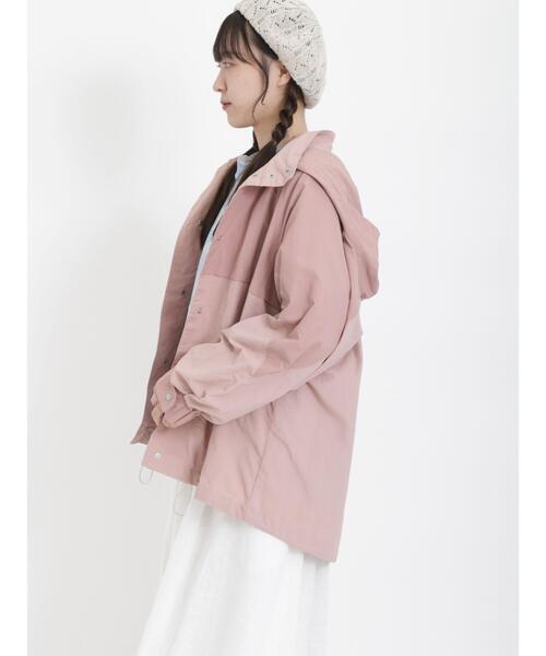 Samansa Mos2（サマンサ モスモス）の「配色マウンテンパーカー（ブルゾン・レディース・ベージュ/ネイビー/カーキ/ピンク/イエロー・ﾌﾘ-）」の19枚目の写真