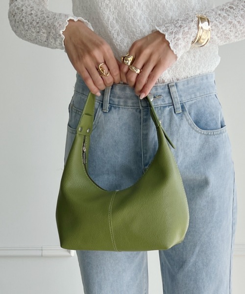 wears(ウェアーズ)の「PUワンハンドルバッグ(ハンドバッグ・レディース・ホワイト/ブラック/グリーン・FREE)」の3枚目の写真