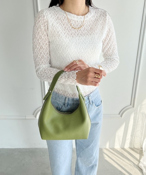 wears(ウェアーズ)の「PUワンハンドルバッグ(ハンドバッグ・レディース・ホワイト/ブラック/グリーン・FREE)」の19枚目の写真