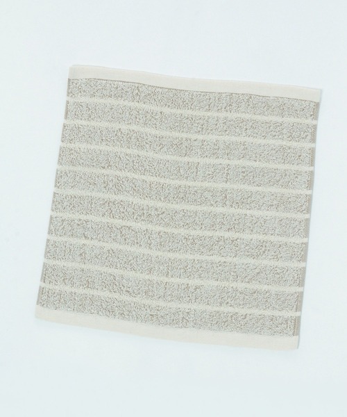 studio CLIP(スタディオクリップ)の「【daily CLIP】泉州ボーダーハンドタオル(ハンカチ/ハンドタオル・レディース・ブラウン/グレー/グリーン・FREE)」の2枚目の写真