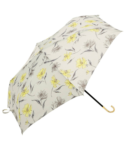 Dita（ディータ）の「アクアラインフラワー ミニ（折りたたみ傘・レディース・アイボリー/グリーン/グレー・FREE）」の2枚目の写真