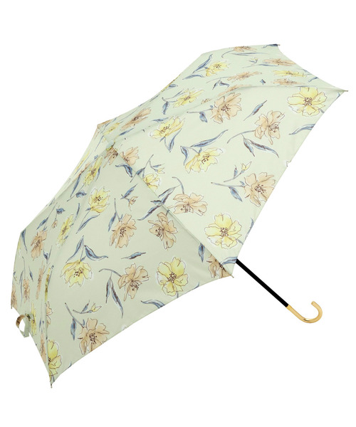 Dita（ディータ）の「アクアラインフラワー ミニ（折りたたみ傘・レディース・アイボリー/グリーン/グレー・FREE）」の3枚目の写真