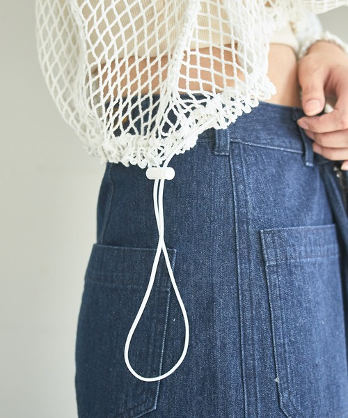 Kastane（カスタネ）の「ドロスト付メッシュプルオーバー（Tシャツ/カットソー・レディース・ブラック/アイボリー・FREE）」の17枚目の写真