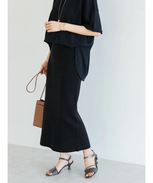 AMERICAN HOLIC（アメリカンホリック）の「ミラノリブニットタイトスカート（スカート・レディース・ブラック/アイボリー・M/S/L）」の13枚目の写真