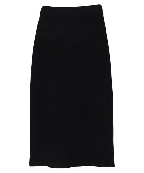 AMERICAN HOLIC（アメリカンホリック）の「ミラノリブニットタイトスカート（スカート・レディース・ブラック/アイボリー・M/S/L）」の4枚目の写真