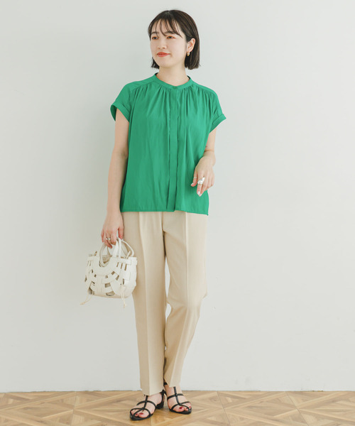 ITEMS URBANRESEARCH（アイテムズ アーバンリサーチ）の「フレンチスリーブブラウス（シャツ/ブラウス・レディース・ブラック/ホワイト/ライトブルー/モカ/グリーン・FREE）」の10枚目の写真