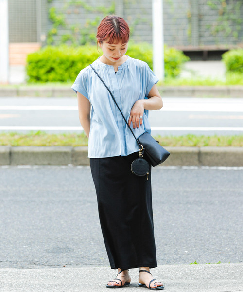 ITEMS URBANRESEARCH（アイテムズ アーバンリサーチ）の「フレンチスリーブブラウス（シャツ/ブラウス・レディース・ブラック/ホワイト/ライトブルー/モカ/グリーン・FREE）」の15枚目の写真