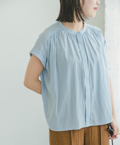 ITEMS URBANRESEARCH（アイテムズ アーバンリサーチ）の「フレンチスリーブブラウス（シャツ/ブラウス・レディース・ブラック/ホワイト/ライトブルー/モカ/グリーン・FREE）」の20枚目の写真