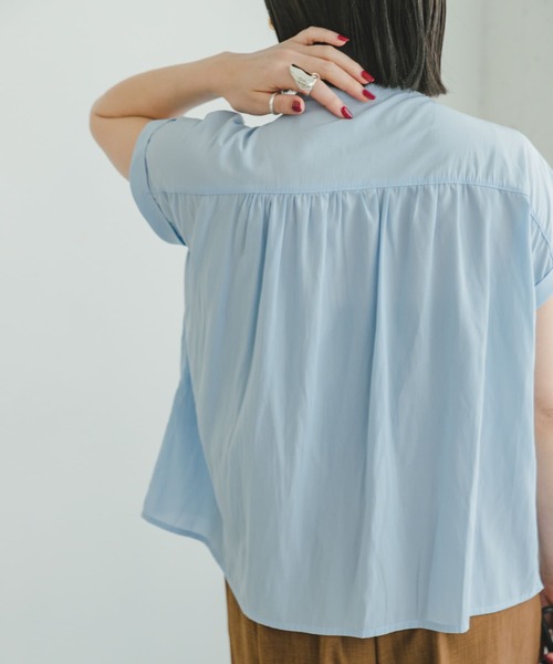 ITEMS URBANRESEARCH（アイテムズ アーバンリサーチ）の「フレンチスリーブブラウス（シャツ/ブラウス・レディース・ブラック/ホワイト/ライトブルー/モカ/グリーン・FREE）」の21枚目の写真