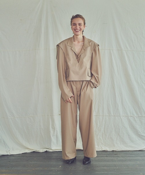 MIOSMOKEY（MIOSMOKEY）の「MIOSMOKEY/ミオズモーキー　オールインワン(ALL IN ONE) ジャンプスーツ つなぎ（つなぎ/オールインワン・レディース・グレー/ベージュ・46/38）」の22枚目の写真