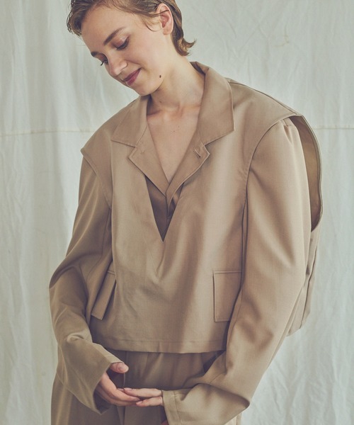 MIOSMOKEY（MIOSMOKEY）の「MIOSMOKEY/ミオズモーキー　オールインワン(ALL IN ONE) ジャンプスーツ つなぎ（つなぎ/オールインワン・レディース・グレー/ベージュ・46/38）」の21枚目の写真