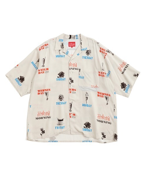 Manhattan Portage（マンハッタンポーテージ）の「S/S Aloha Shirt（シャツ/ブラウス・メンズ・ブラック/アイボリー/ベージュ・MEDIUM/LARGE）」の3枚目の写真