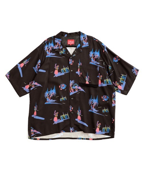 Manhattan Portage（マンハッタンポーテージ）の「S/S Aloha Shirt（シャツ/ブラウス・メンズ・ブラック/アイボリー/ベージュ・MEDIUM/LARGE）」の2枚目の写真
