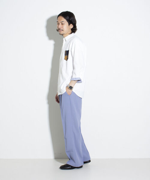 GLOSTER（グロスター）の「【GLOSTER/グロスター】ドレープスラックス イージーパンツ センタープレス クリース（その他パンツ・メンズ・ブラック/ライトグレー/ライトブルー・S/M/L）」の15枚目の写真