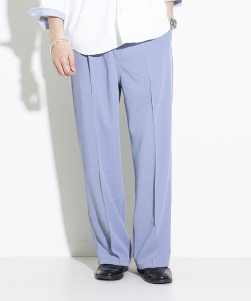 GLOSTER（グロスター）の「【GLOSTER/グロスター】ドレープスラックス イージーパンツ センタープレス クリース（その他パンツ・メンズ・ブラック/ライトグレー/ライトブルー・S/M/L）」の3枚目の写真