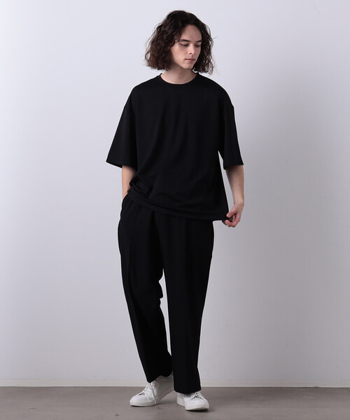 COMME CA ISM(コムサイズム)の「【WEB限定】 ビッグシルエット クルーネックTシャツ(Tシャツ/カットソー・メンズ・ホワイト/ブラック・MEDIUM/LARGE)」の5枚目の写真