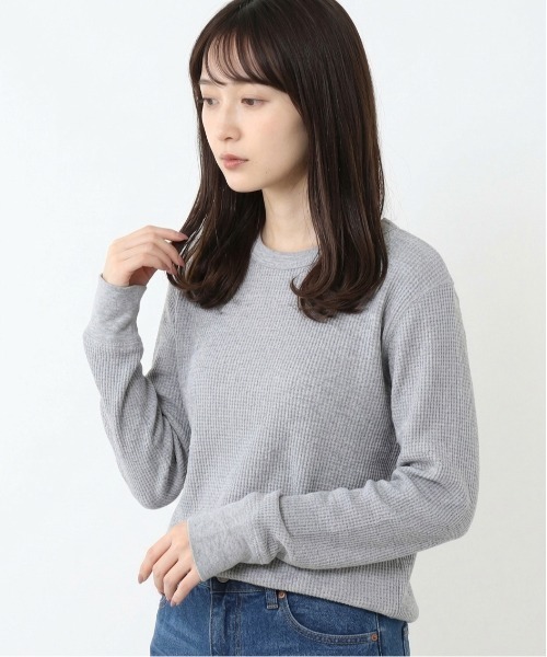 JEMORGAN(ジェーイーモーガン)の「【JEMORGAN / ジェーイーモーガン】サーマルクルーネックロンT(Tシャツ/カットソー・メンズ・ネイビー/カーキ/ホワイト/ブラック/杢グレー/ナチュラル・XL/L/M/S)」の4枚目の写真