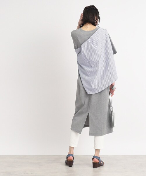 SHOO・LA・RUE（シューラルー）の「◆夏のアクティブスタイルに！ワッフルロングTシャツワンピース（ワンピース・レディース・カーキ/ブラック/グレー・02/03/04）」の6枚目の写真