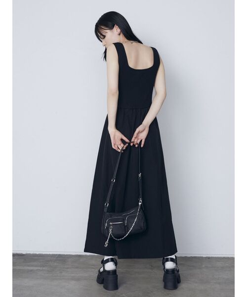 EMODA(エモダ)の「タンクフィットボリュームマキシワンピース(ワンピース・レディース・グレー/ブラック/ホワイト・FREE)」の6枚目の写真