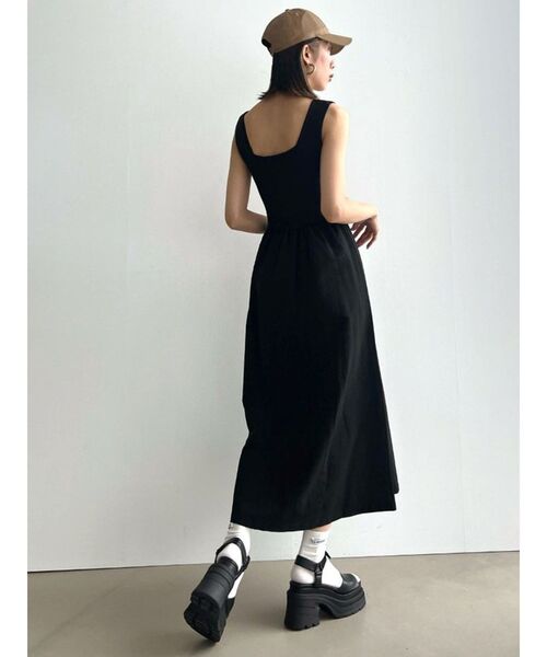 EMODA(エモダ)の「タンクフィットボリュームマキシワンピース(ワンピース・レディース・グレー/ブラック/ホワイト・FREE)」の9枚目の写真