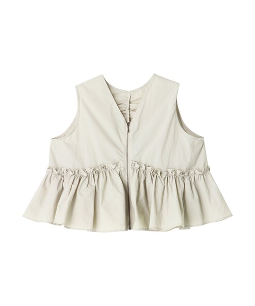 MECRE（メクル）の「ノースリーブフレア2wayトップス（シャツ/ブラウス・レディース・ブラック/グレー・FREE）」の7枚目の写真