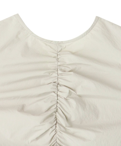 MECRE（メクル）の「ノースリーブフレア2wayトップス（シャツ/ブラウス・レディース・ブラック/グレー・FREE）」の9枚目の写真