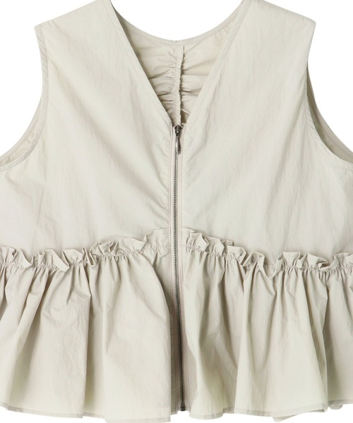 MECRE（メクル）の「ノースリーブフレア2wayトップス（シャツ/ブラウス・レディース・ブラック/グレー・FREE）」の11枚目の写真