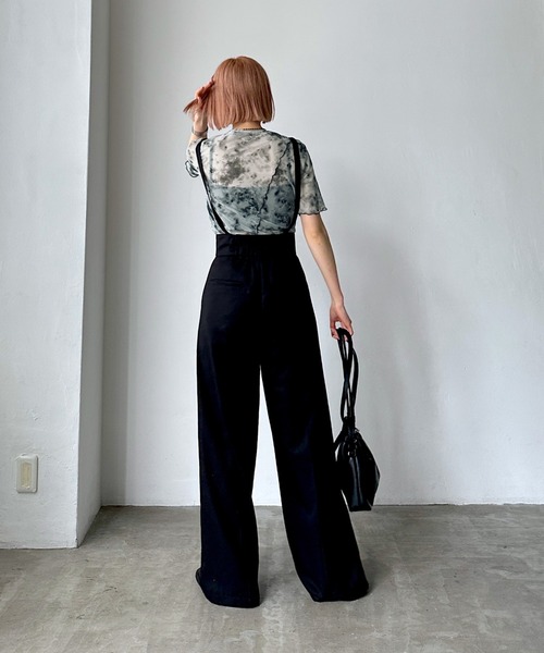 PAGEBOY（ページボーイ）の「シアーメロークルーTOPS（Tシャツ/カットソー・レディース・ブラック/ピンク系その他/オフホワイト/ブラック系その他・FREE）」の6枚目の写真