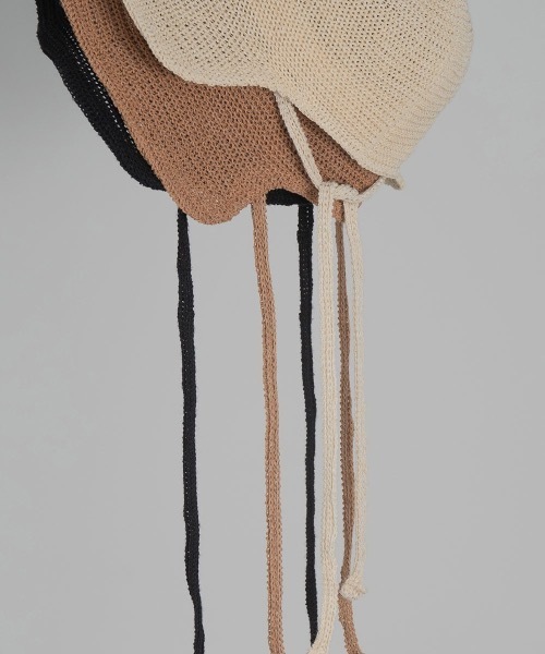 lawgy（ラウジー）の「back ribbon straw hat（ハット・レディース・ベージュ/ブラック/アイボリー・FREE）」の22枚目の写真