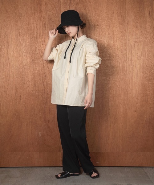 lawgy（ラウジー）の「back ribbon straw hat（ハット・レディース・ベージュ/ブラック/アイボリー・FREE）」の10枚目の写真