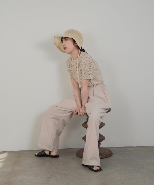 lawgy（ラウジー）の「back ribbon straw hat（ハット・レディース・ベージュ/ブラック/アイボリー・FREE）」の18枚目の写真