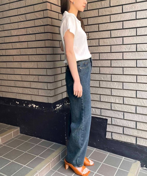 NANEA(ナネア)の「クロスハイウエストデザインデニムパンツ(デニムパンツ・レディース・ブルー/ネイビー/ブラック/インディゴブルー・SMALL/MEDIUM/LARGE/X-LARGE)」の19枚目の写真